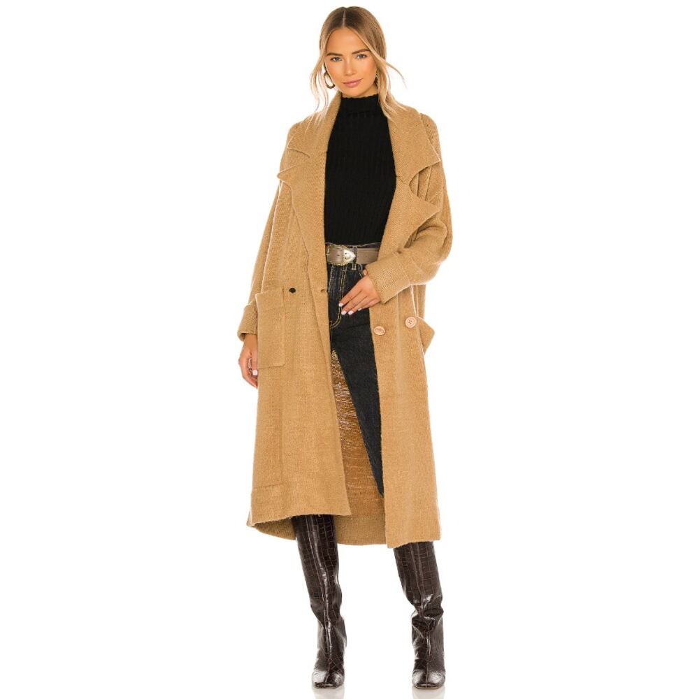 🛍️ Show Me your mumu tan knit Melrose Sweater Jacket coat